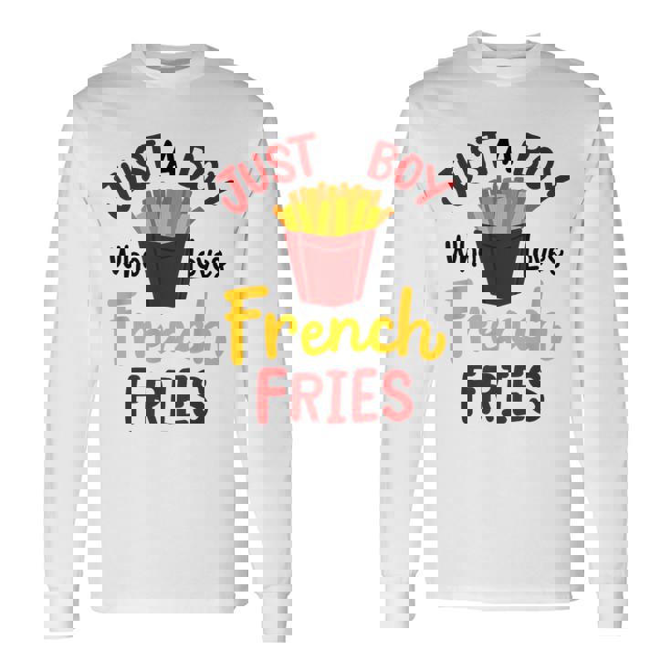 Just A Boy Who Loves French Fries フライドポテト じゃがいも ヴィーガン 長袖Tシャツ