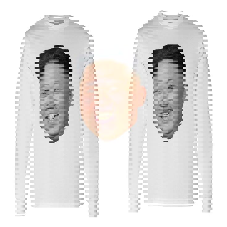 Kim Jong Un Big Face ロケットマン 北朝鮮パロディ 長袖Tシャツ