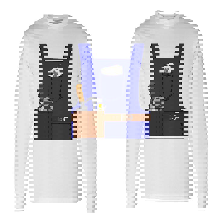 Last Minute Mason ハロウィン 労働者 グループ コスチューム 長袖tシャツ 長袖Tシャツ