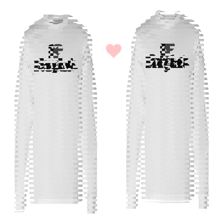 I Love Heart Bangkok タイ Bk Bkk 長袖Tシャツ