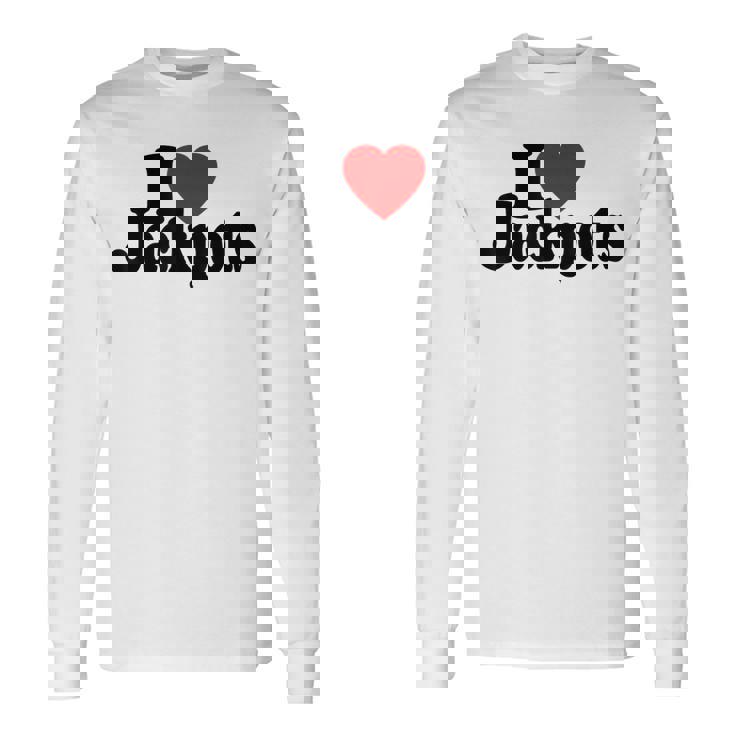 I Love Heart Jackpotslotslot Machines カジノラスベガス 長袖Tシャツ