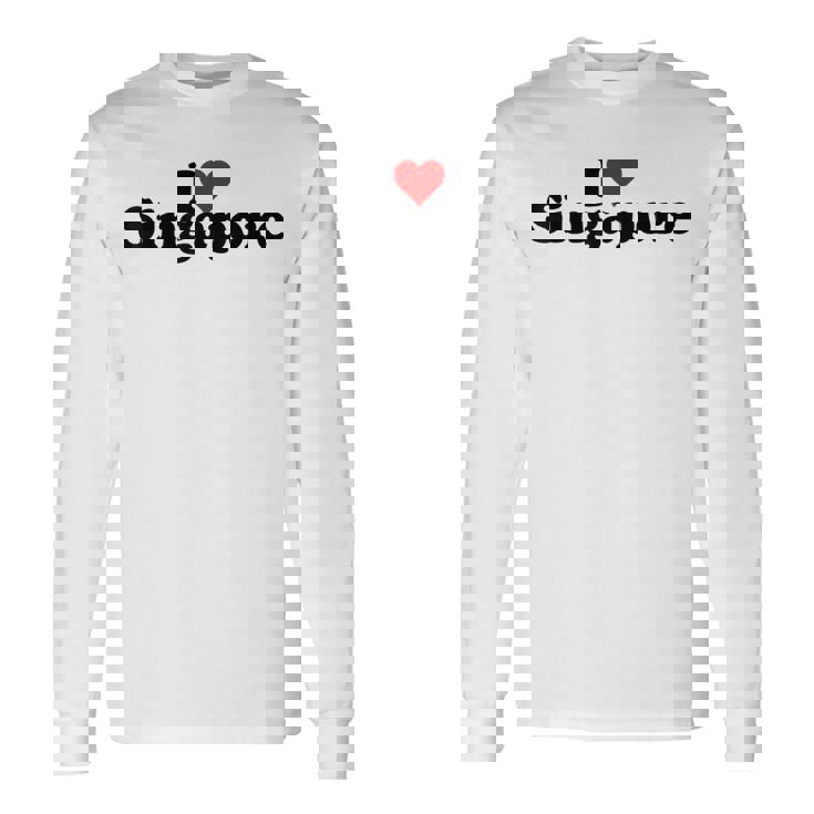 I Love Heart シンガポール 長袖Tシャツ