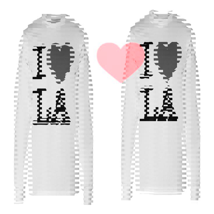 I Love La Top I Heart Los Angeles バケーションギフト 長袖Tシャツ