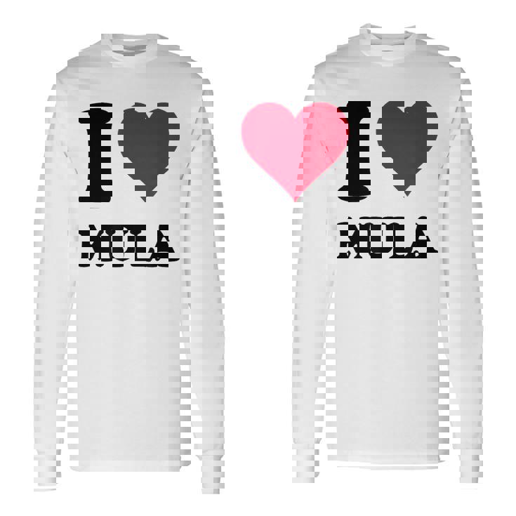 I Love Mula 長袖Tシャツ ギフトのアイデア