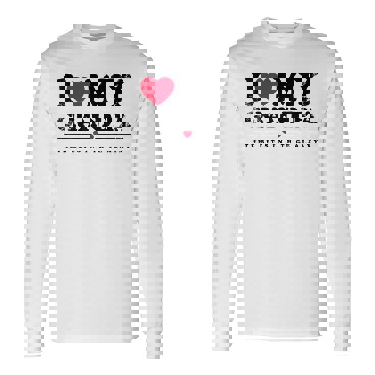 I Love My Grandpa I Heart My Grandpa 長袖Tシャツ