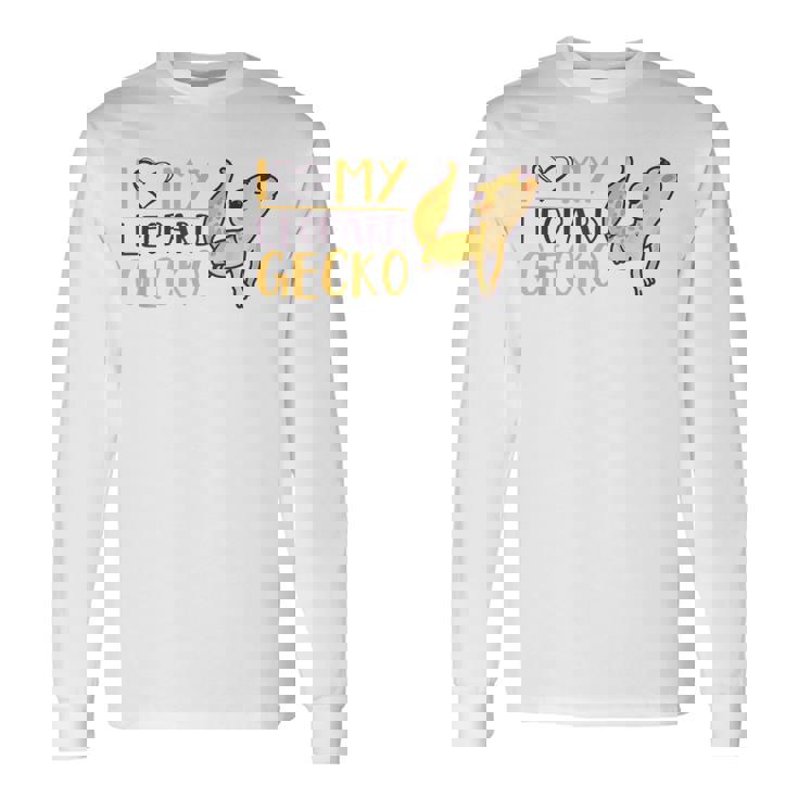 I Love My Leopard Gecko トカゲ ヒョウ ヤモリ 爬虫類 長袖Tシャツ