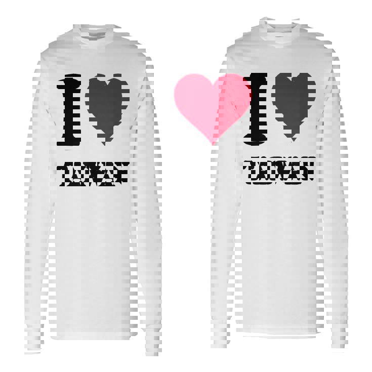 I Love Taiwan 長袖Tシャツ