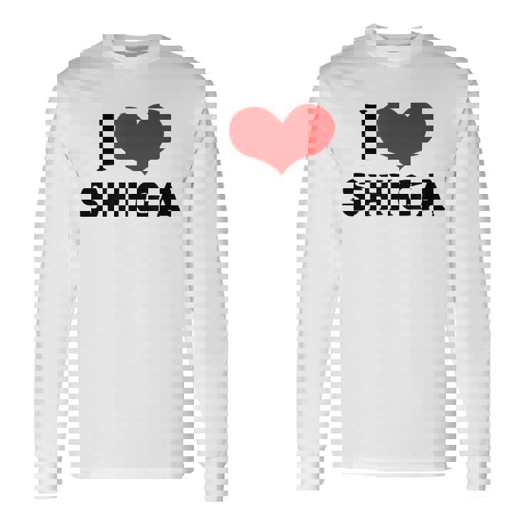 I Lovehiga 愛 ハート 滋賀 滋賀県 日本 お土産 かわいい おしゃれ 長袖Tシャツ