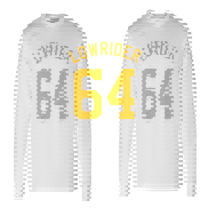 Lowrider 64 Jersey Number On The Back Classic Lowrider Car 長袖Tシャツ