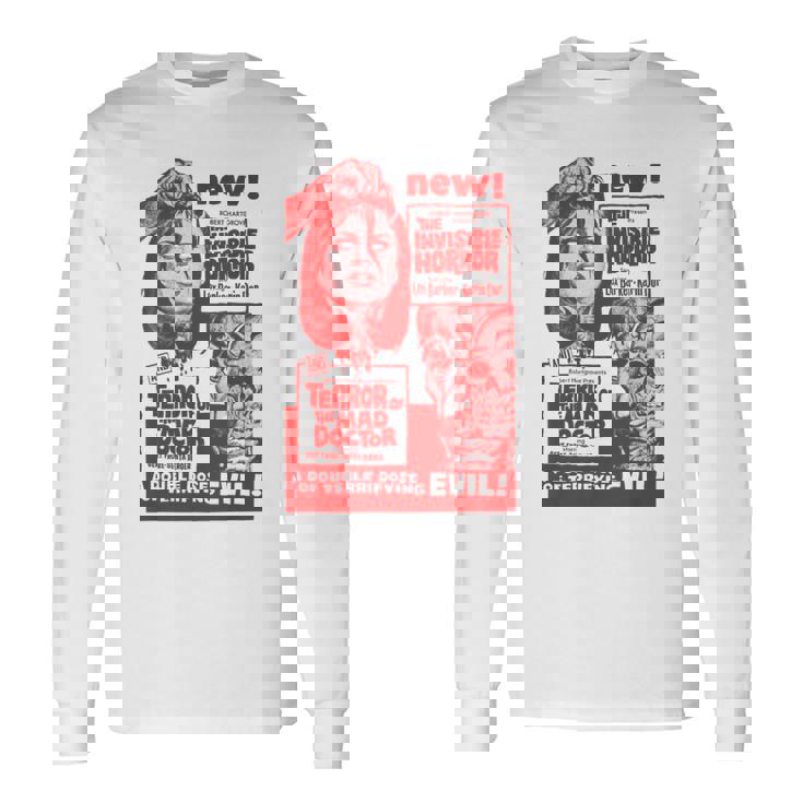 Mad Doctor Terror ハロウィンモンスターポスター ホラー映画 長袖Tシャツ