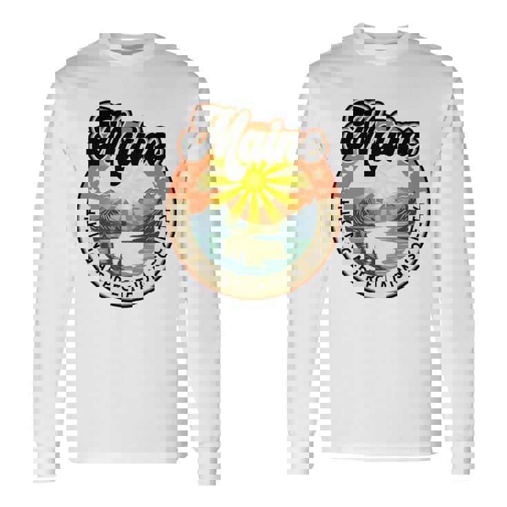 Maine Usa ハイキング ハイカー バックパッカー ハイキング 山 アウトドア 長袖tシャツ 長袖Tシャツ