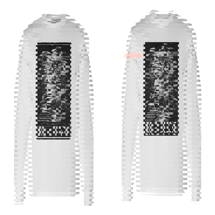 Medusa Backprint 女神の蛇 ギリシャ神話 バックプリント メデューサ 長袖Tシャツ