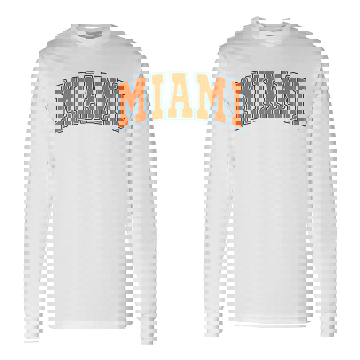 Miami Throwback Classic 長袖tシャツ 長袖Tシャツ ギフトのアイデア