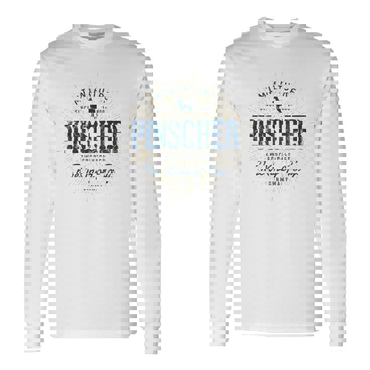 Miniature Pinscher ヴィンテージミニチュア・ピンシャー 長袖Tシャツ