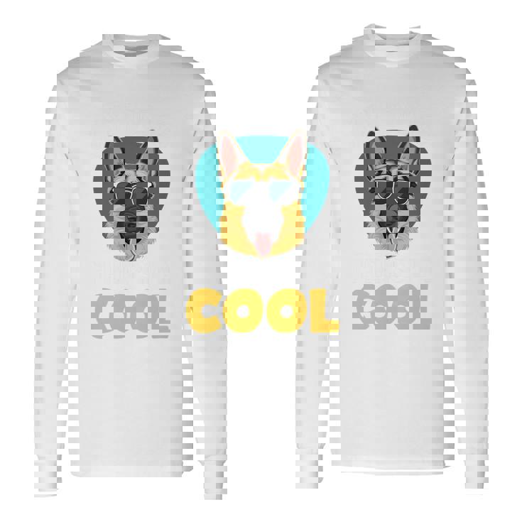 My Dog Thinks I'm Cool サングラス ジャーマンシェパード ドッグオーナー 長袖tシャツ 長袖Tシャツ