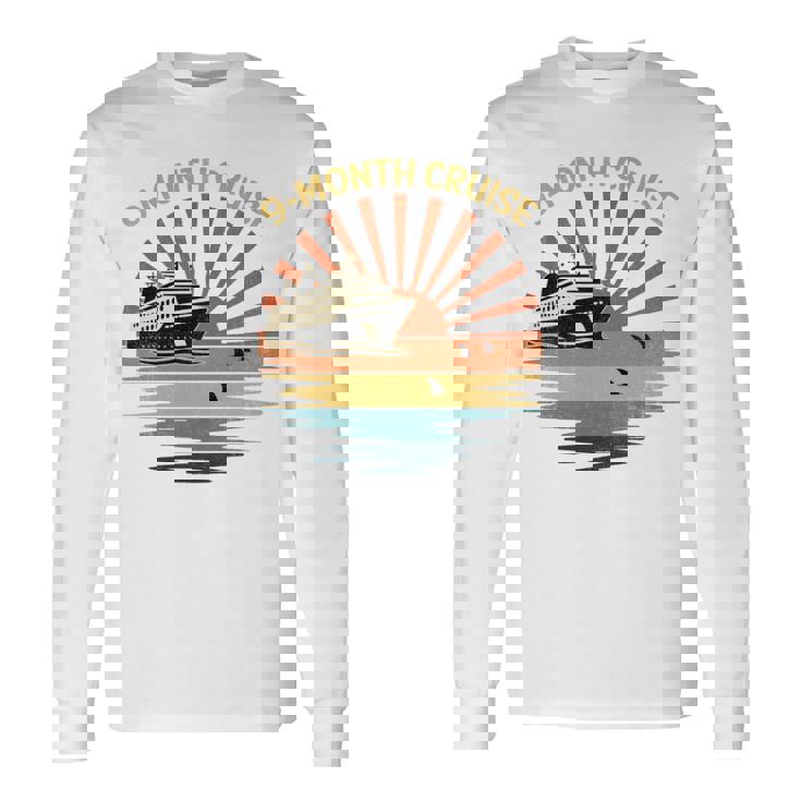 Nine Month Cruisehipunset Withharks In Ocean 長袖tシャツ 長袖Tシャツ