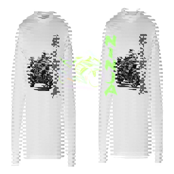 Ninjaオートバイスポーツバイク 長袖tシャツ 長袖Tシャツ