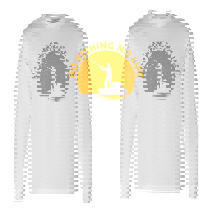 No Fishing No Life 釣り フィッシング ロゴ プリント 長袖tシャツ 長袖Tシャツ