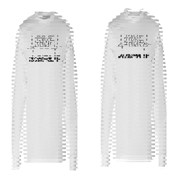 No Game No Life！ノーゲームノーライフ！ゲーマーの心拍図 長袖Tシャツ