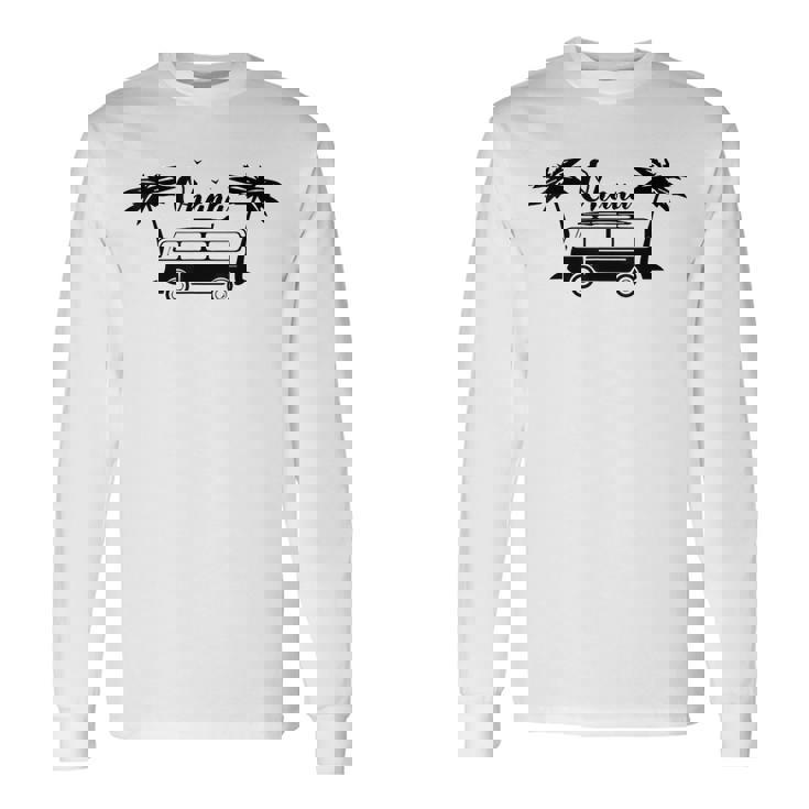 Ohana レトロハワイトロピカルシャツ 男女兼用 長袖Tシャツ