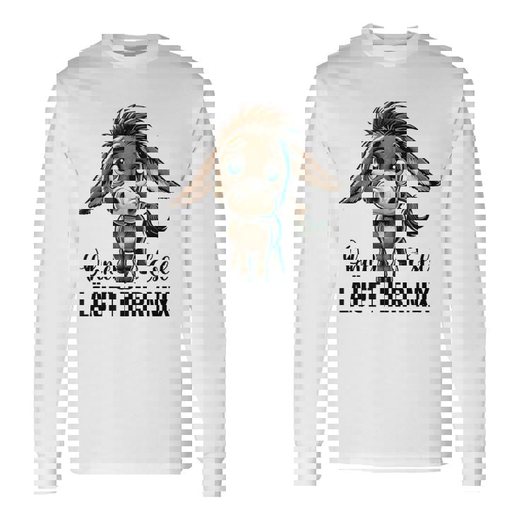 Ohne Esel Läuft Hier Nix ロバ 牧場 農業 ロバ 長袖Tシャツ