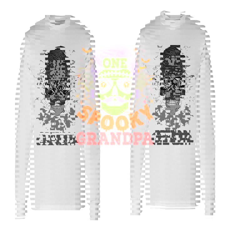 Onepooky Grandpa ハロウィン ホラーマン サングラス ファミリー 長袖tシャツ 長袖Tシャツ ギフトのアイデア