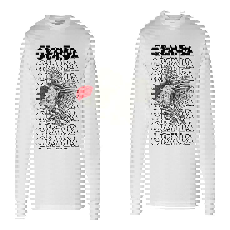 Oranda Goldfish 80年代スタイル ファンシー金魚オーナー 長袖Tシャツ
