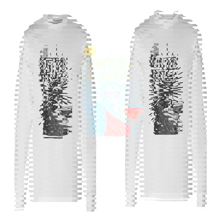 Party In The Usa 自由の女神シャツ 面白い 7月4日 長袖Tシャツ