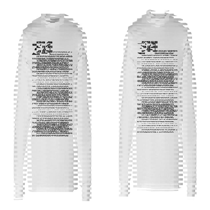 Pi 314 Pi 数字記号 数学 科学ギフト 長袖Tシャツ