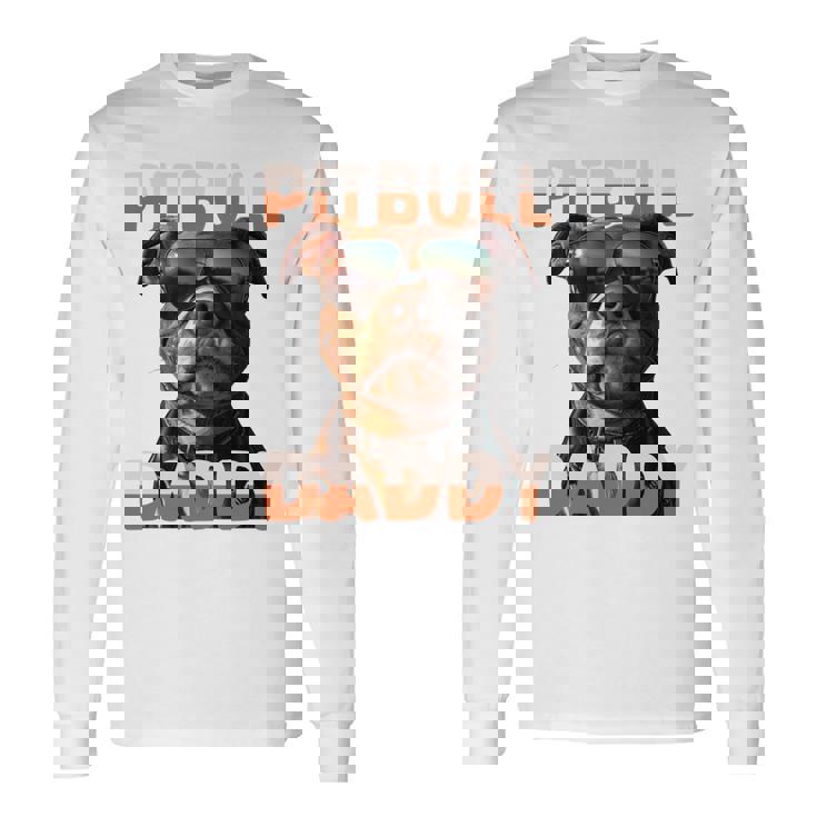 Pitbull Daddyピットブル・パパ・ヴァタータグ アメリカン・ピット・ブル・テリア・パパ 長袖tシャツ 長袖Tシャツ