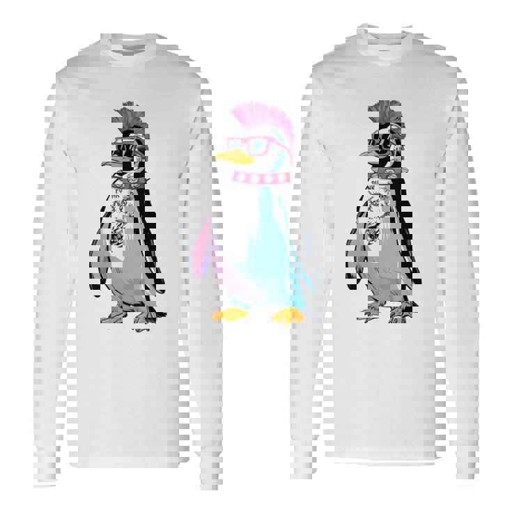 Punkuin 面白い パンクロック パンクロック ペンギン 長袖tシャツ 長袖Tシャツ