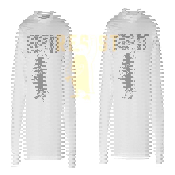 Resist Penguins Activism グラフィック Wetand With Penguins 長袖tシャツ 長袖Tシャツ