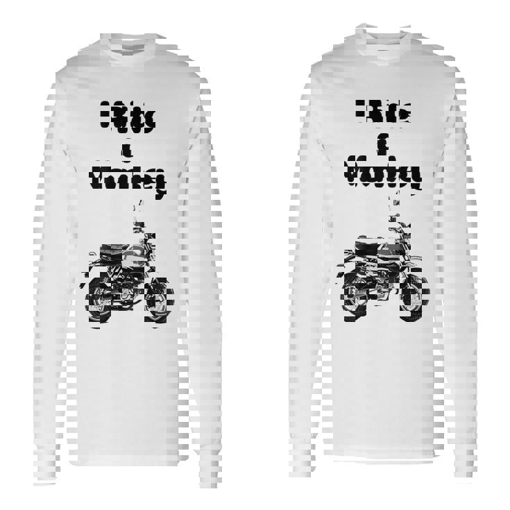 I Ride A Monkey オートバイ ミニバイクシャツ 長袖Tシャツ
