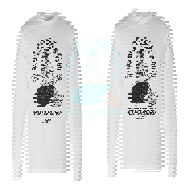 Salty Beach Port Aransas テキサス マーメイドシャツ ダイブバー オイスター 長袖Tシャツ