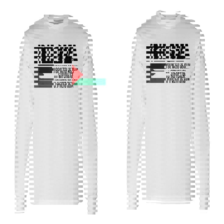 Save Gaza Free Palestine Free Gaza Proud Gaza Palestina 長袖Tシャツ