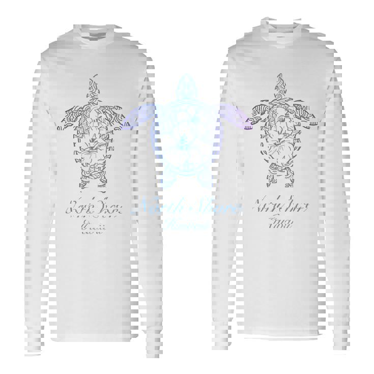 Save The Hawaii ウミガメ ハワイアンブルー トライバル タートル ホヌ 長袖Tシャツ ギフトのアイデア