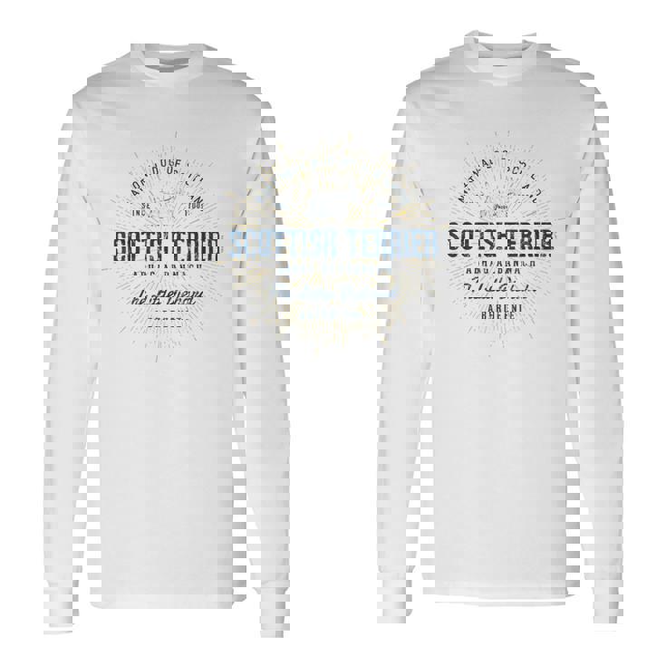 Scottish Terrier ヴィンテージスコティッシュ・テリア 長袖Tシャツ