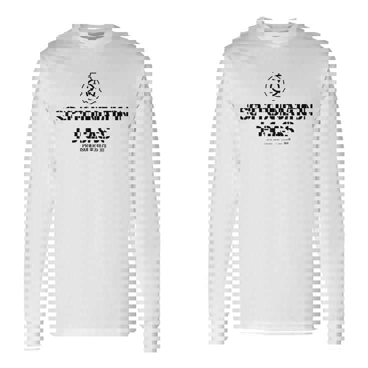 Scp Foundation Dクラス 囚人バーコード 長袖Tシャツ