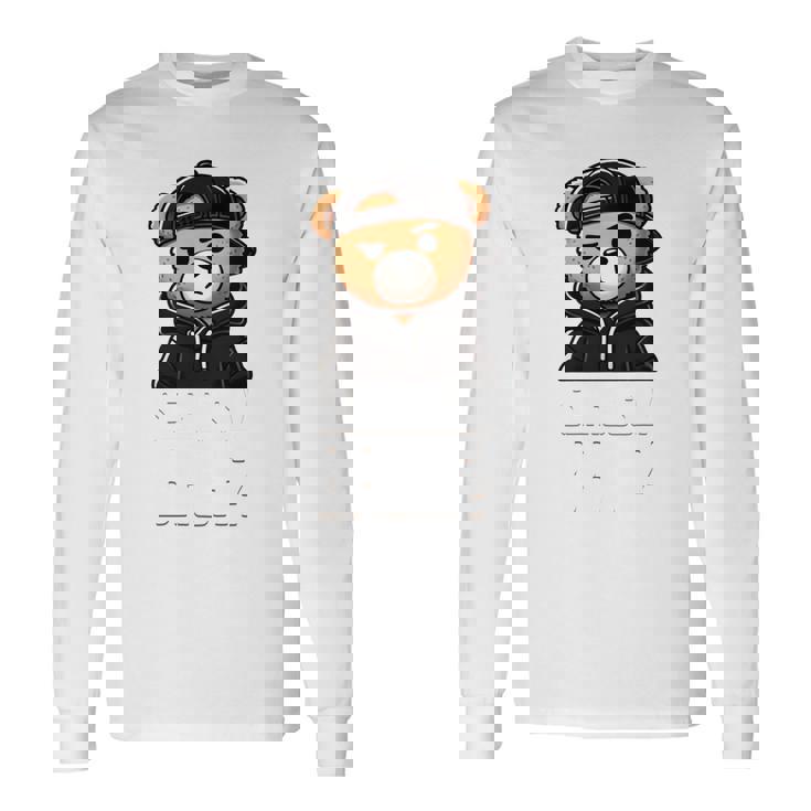 Seriously Bruh ヒップホップ テディベア ティーンエイジャー 男の子 ティーン 格言 長袖tシャツ 長袖Tシャツ ギフトのアイデア