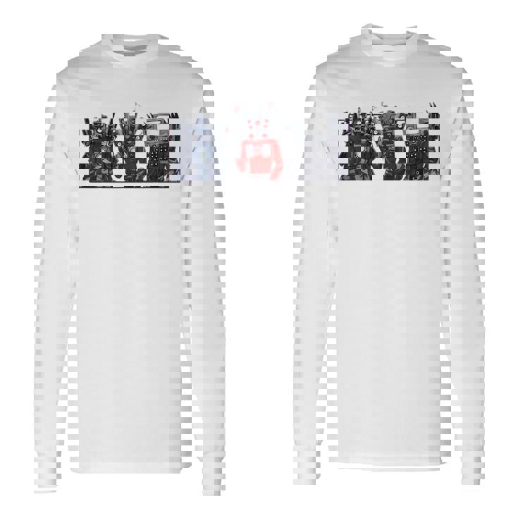 Skibidi トイレスピーカーマン カメラマン トイレ テレビマン 長袖Tシャツ ギフトのアイデア