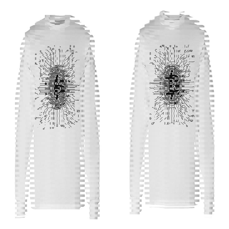 Snirt ビットコイン モチーフ ビットコイン ビットコインカップ 長袖Tシャツ