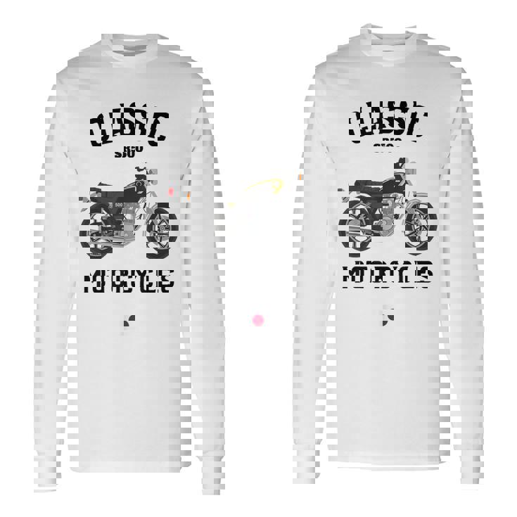 Sr500 ブラック クラシックバイク モーターサイクリスト オートバイ 長袖Tシャツ