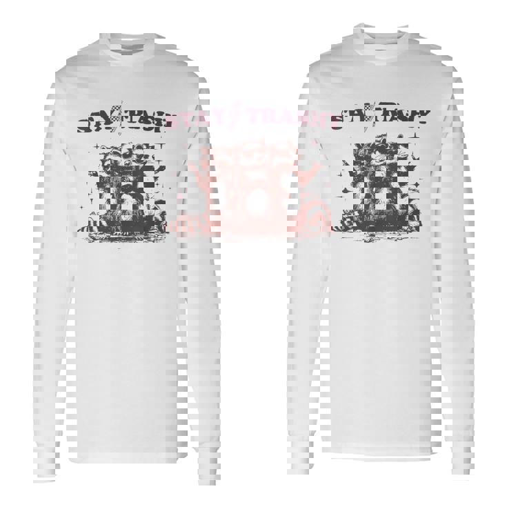 Stay Trashy Raccoon Opossum 長袖Tシャツ