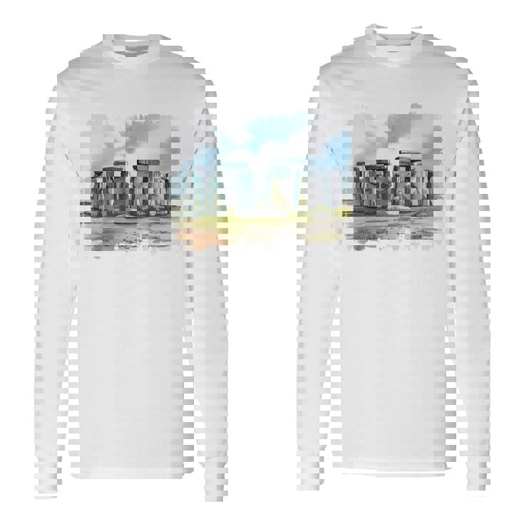 Stonehenge イギリス土産 ストーンヘンジ。 長袖tシャツ 長袖Tシャツ