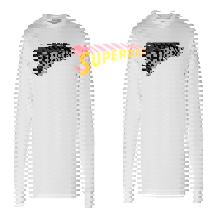 Super Daduperdad uperhero Dad 長袖Tシャツ