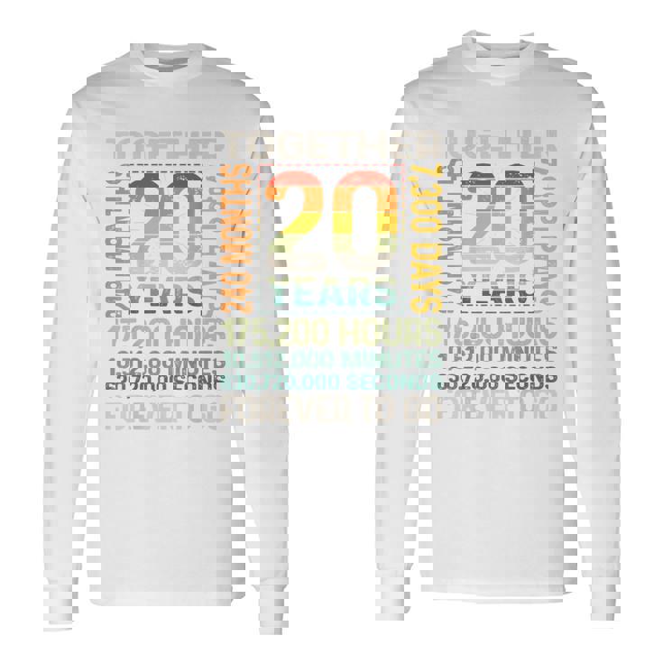 Together 20 Years Forever To Go 結婚20周年記念 長袖Tシャツ ギフトのアイデア