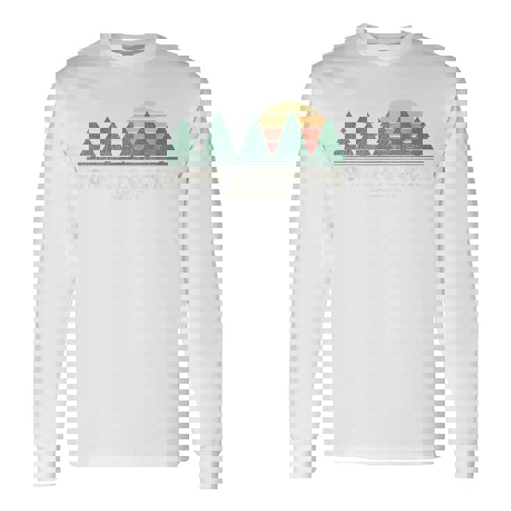 Town Country Mo ビンテージスローバックtシャツ レトロ70年代デザイン 長袖Tシャツ