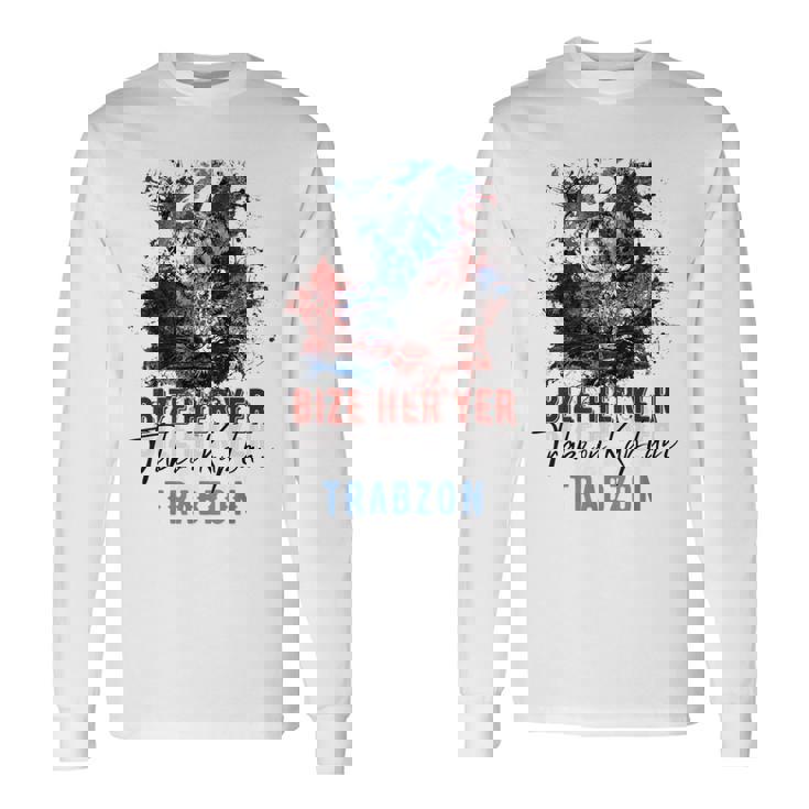 Trabzon 61 Bize Her Yer Trabzon ホワイトエディション 長袖Tシャツ