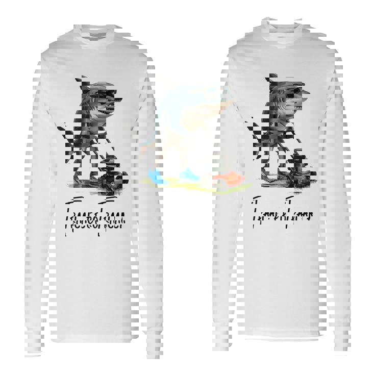 Tralalero Tralala Brain Red hark Meme 長袖tシャツ 長袖Tシャツ