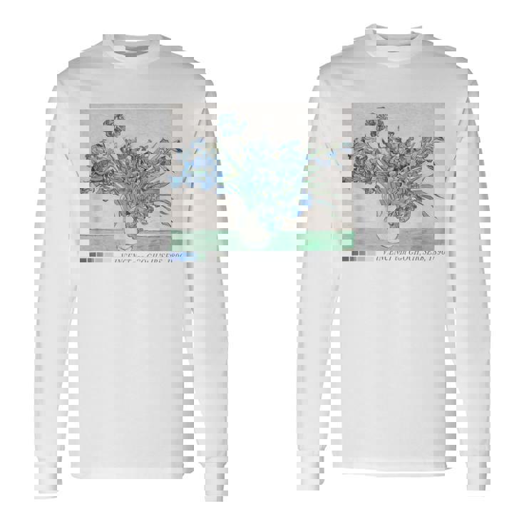 Trendyincentan Gogh Irises Famous Painting 1890 長袖Tシャツ